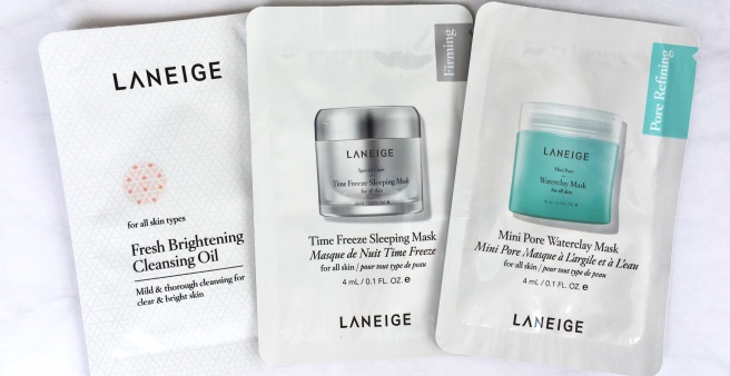 Laneige Skincare Review: Mini Pore Waterclay Mask, Time Freeze Sleeping Mask, & Fresh Brightening Cleansing Oil
