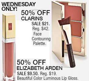 Macy's 10 Days of Glam: Day 6 - Clarins Face Contouring Palette & Elizabath Arden Lip Gloss
